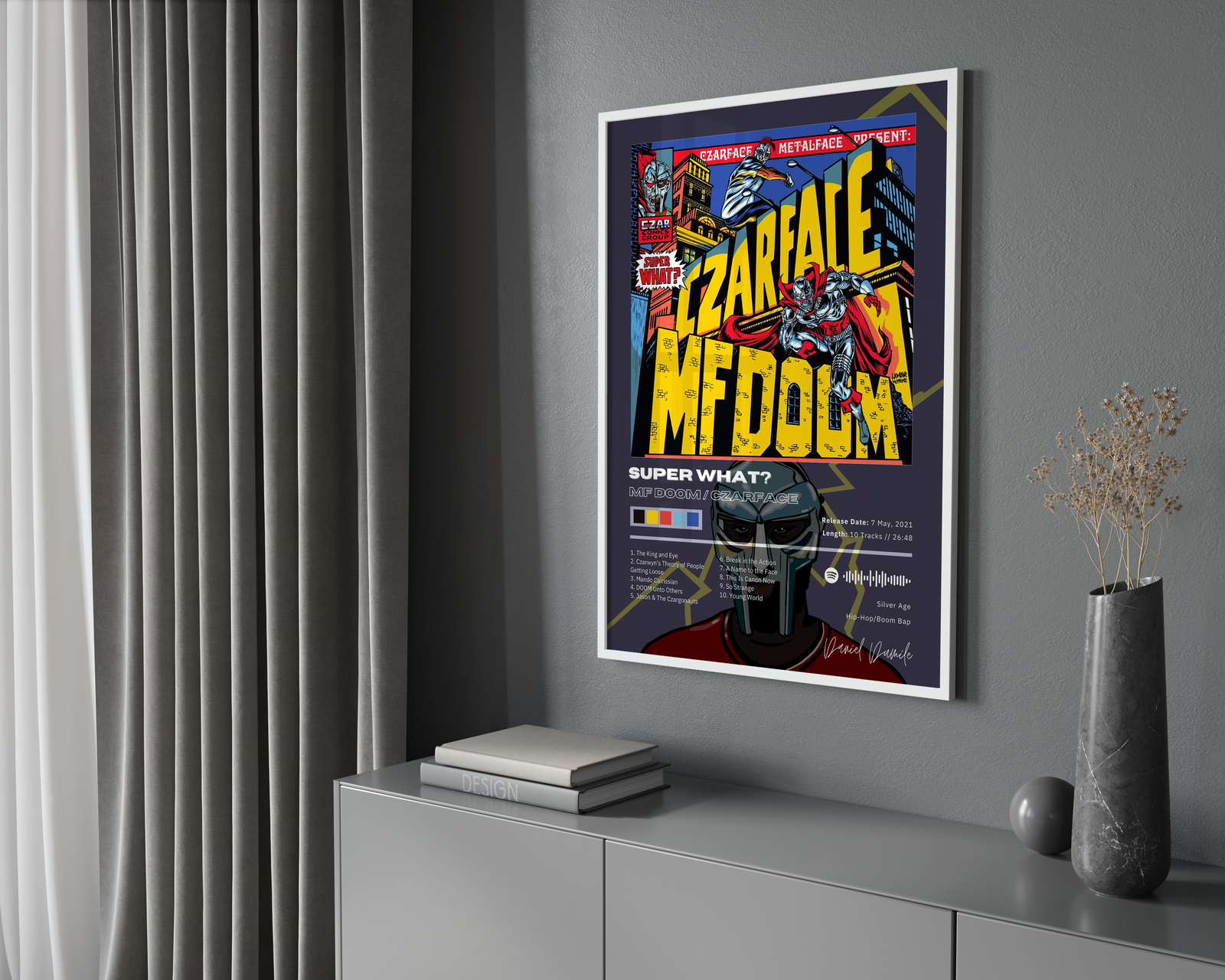 MF DOOM Super What? album cover poster print wall art decor