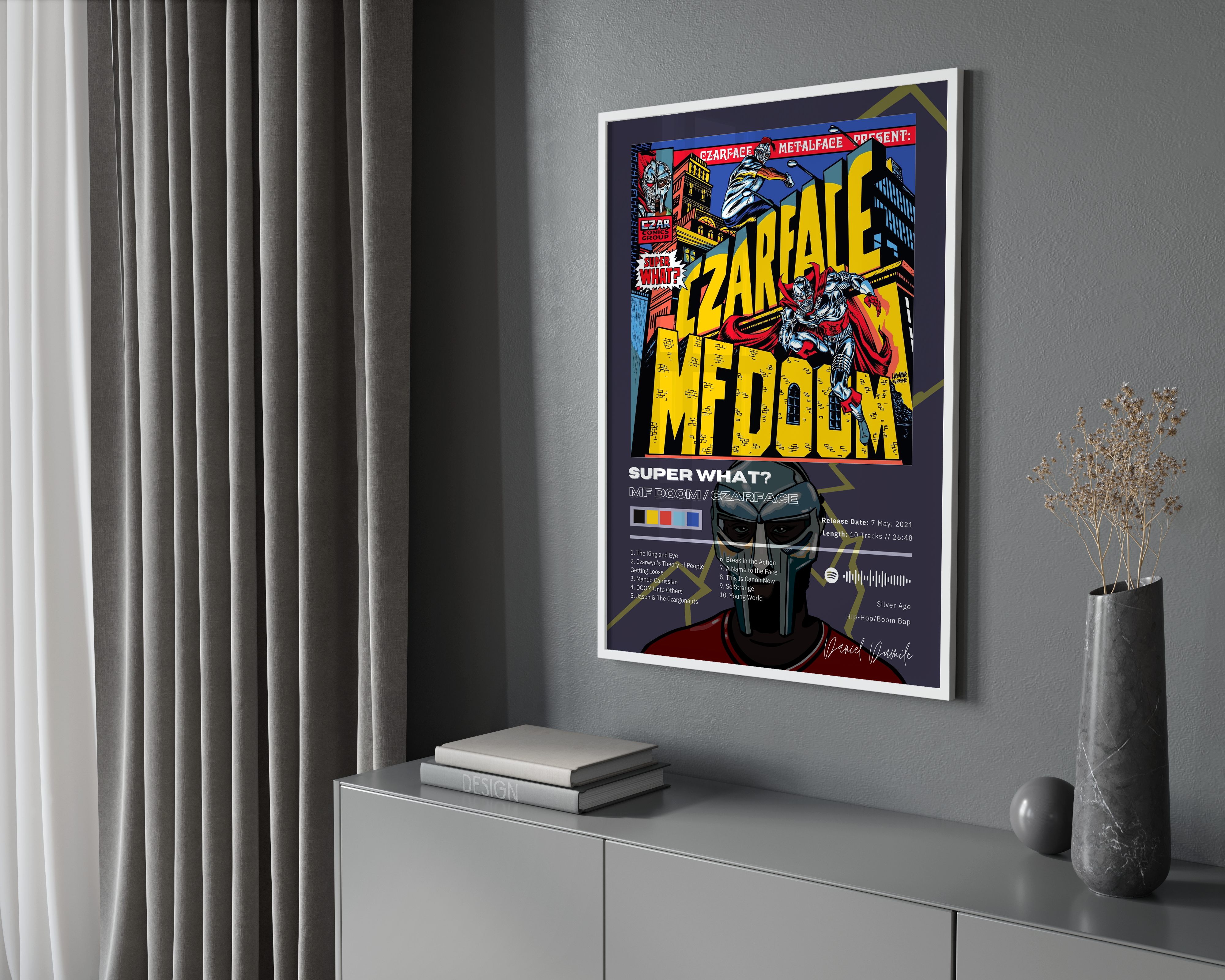 MF DOOM Super What? Album Poster poster wall art print room decor