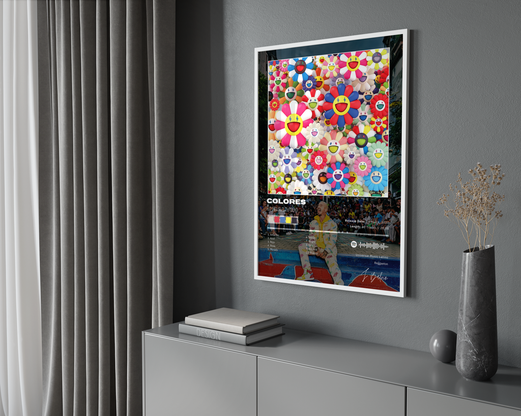J Balvin Colores album cover poster print wall art decor