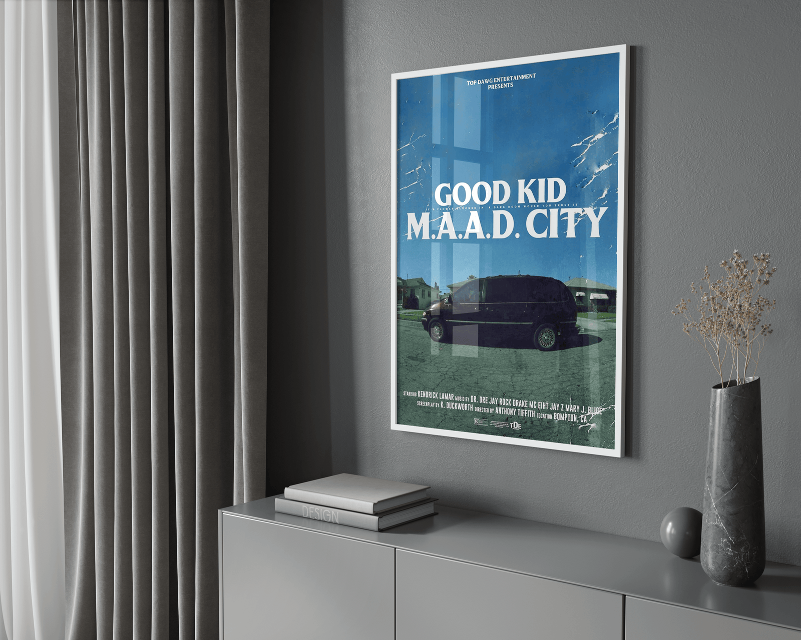 Kendrick Lamar Good Kid Maad City album cover poster print wall art decor
