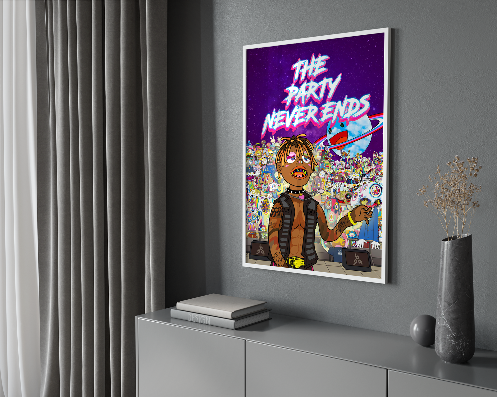 Juice WRLD The Party Never Ends album cover poster print wall art decor