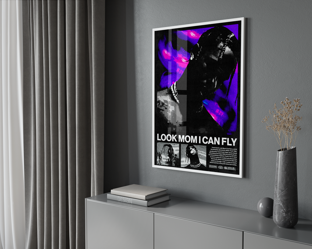 Travis Scott Look Mom I Can Fly  | Unframed Hip Hop Wall Art album cover poster print wall art decor