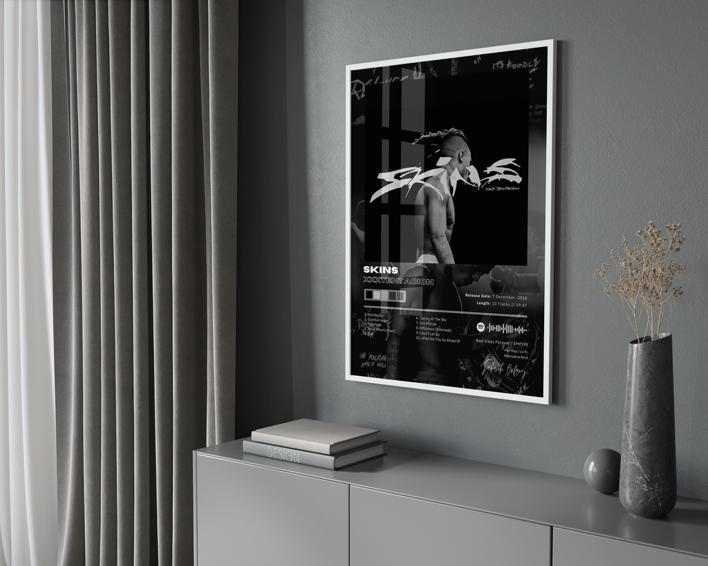 XXXTentacion XXXTENTACION SKINS Tracklist  | Unframed Bedroom Wall Art album cover poster print wall art decor