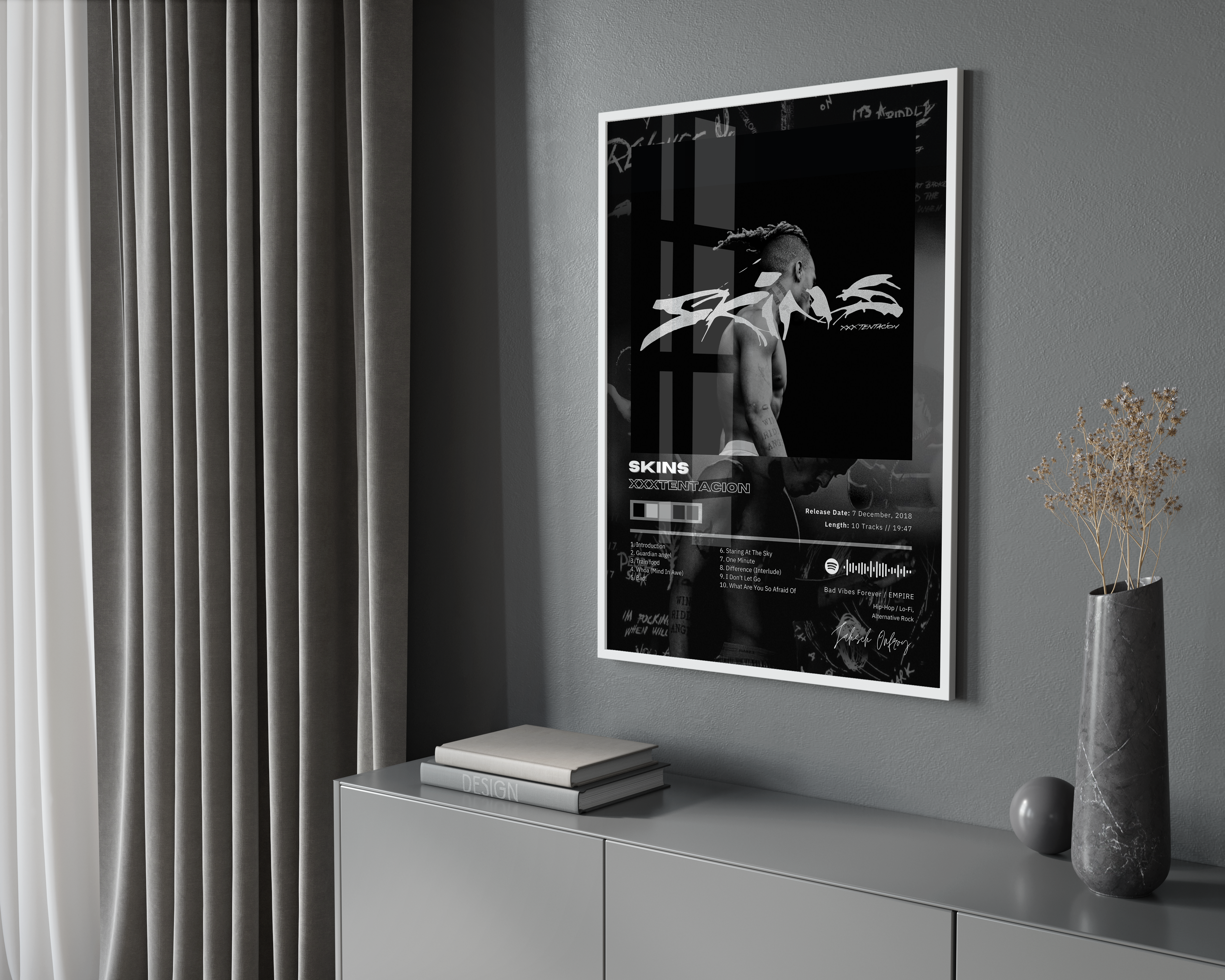 XXXTENTACION Skins Album poster wall art print room decor