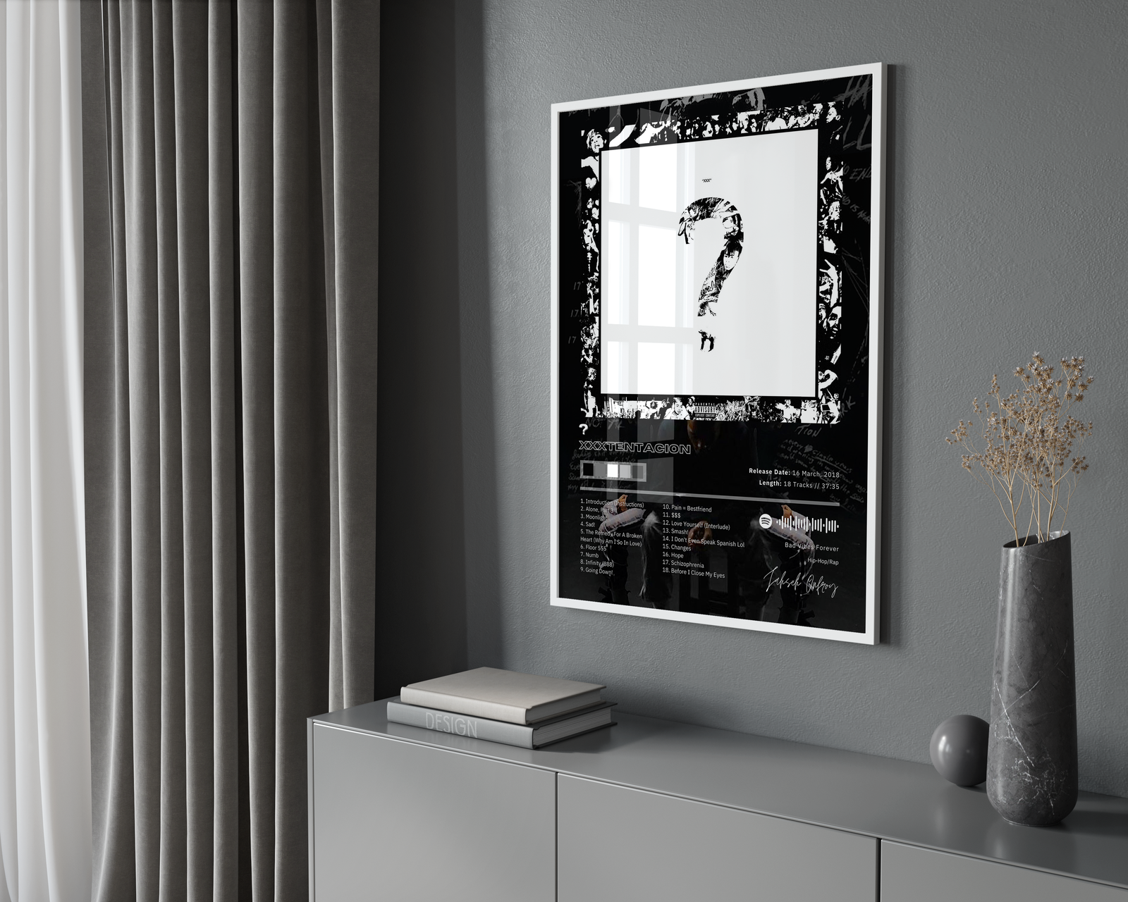 XXXTentacion XXXTENTACION Performance  | Unframed Bedroom album cover poster print wall art decor