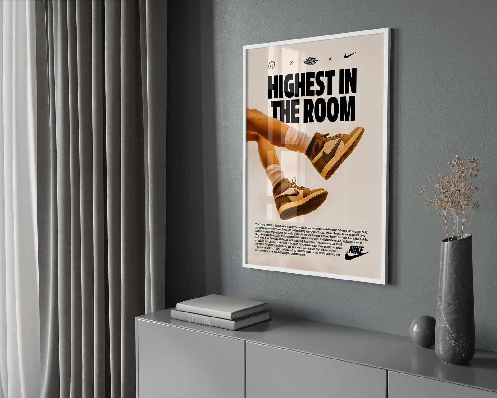Travis Scott Highest In The Room Sneaker  | Unframed Hip Hop album cover poster print wall art decor