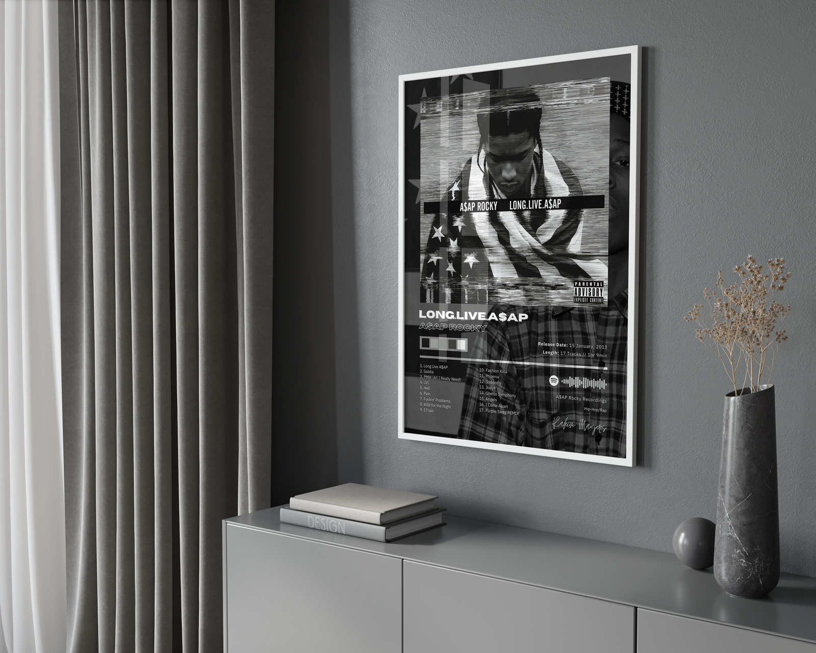 A$AP Rocky Long Live A$ap album cover poster print wall art decor