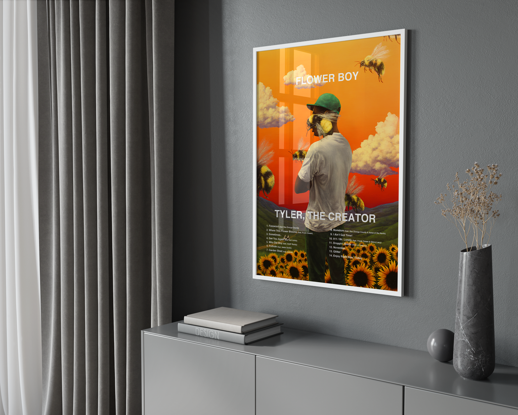 Tyler, The Creator Tyler The Creator Flower Boy Tracklist  | Unframed Bedroom Wall Art album cover poster print wall art decor
