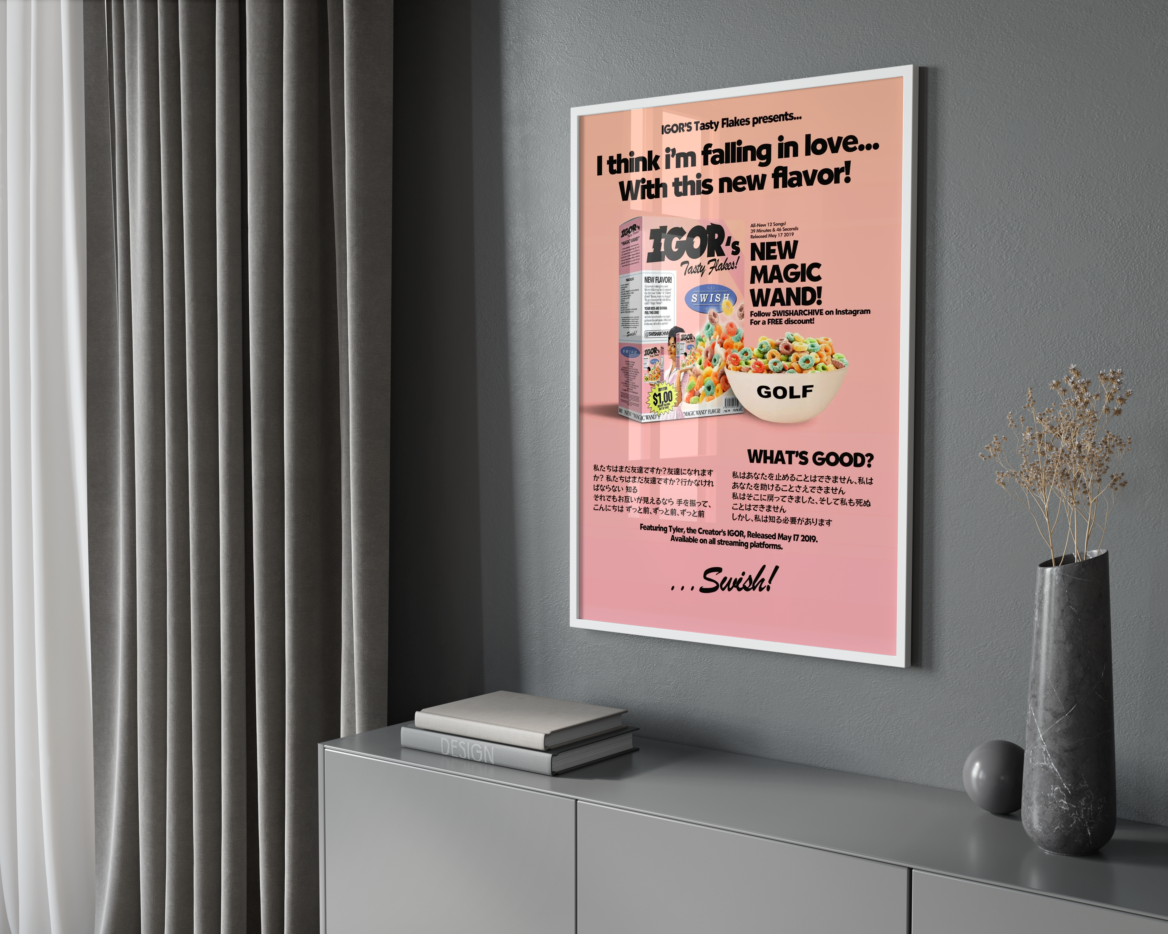 Tyler The Creator - Igor Cereal poster wall art print room decor
