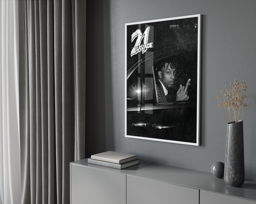 21 Savage - B&W album cover poster print wall art decor