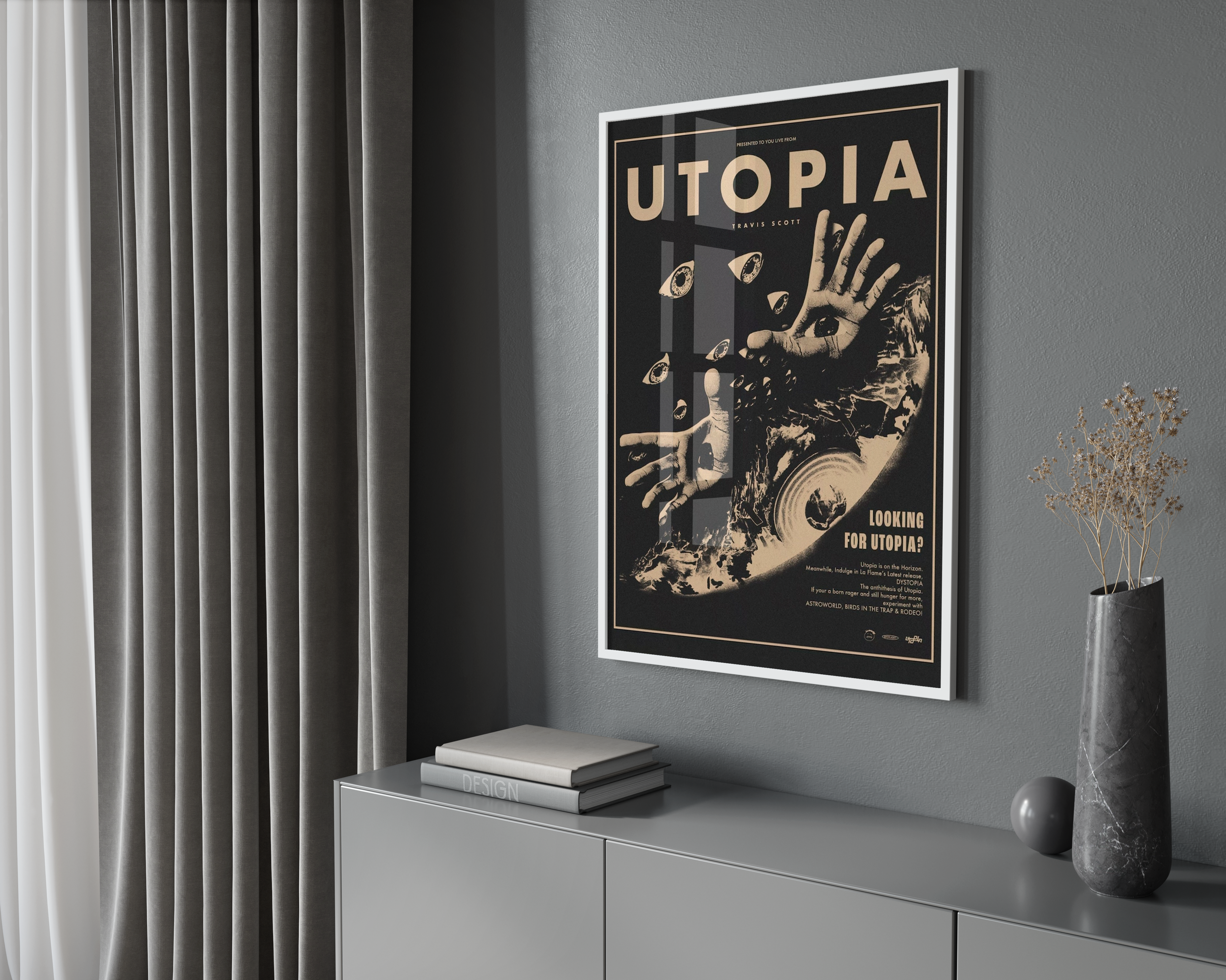 Travis Scott Looking For Utopia poster wall art print room decor