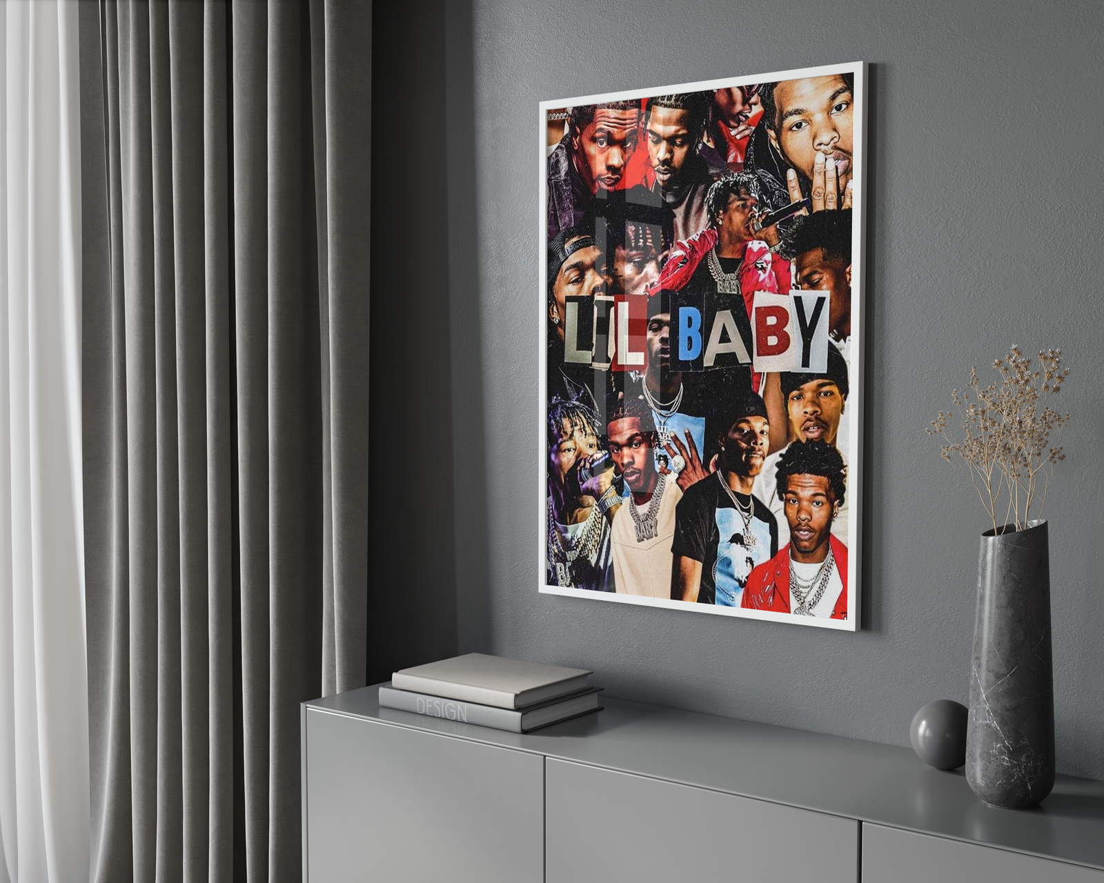 Lil Baby Collage | Unframed Bedroom album cover poster print wall art decor