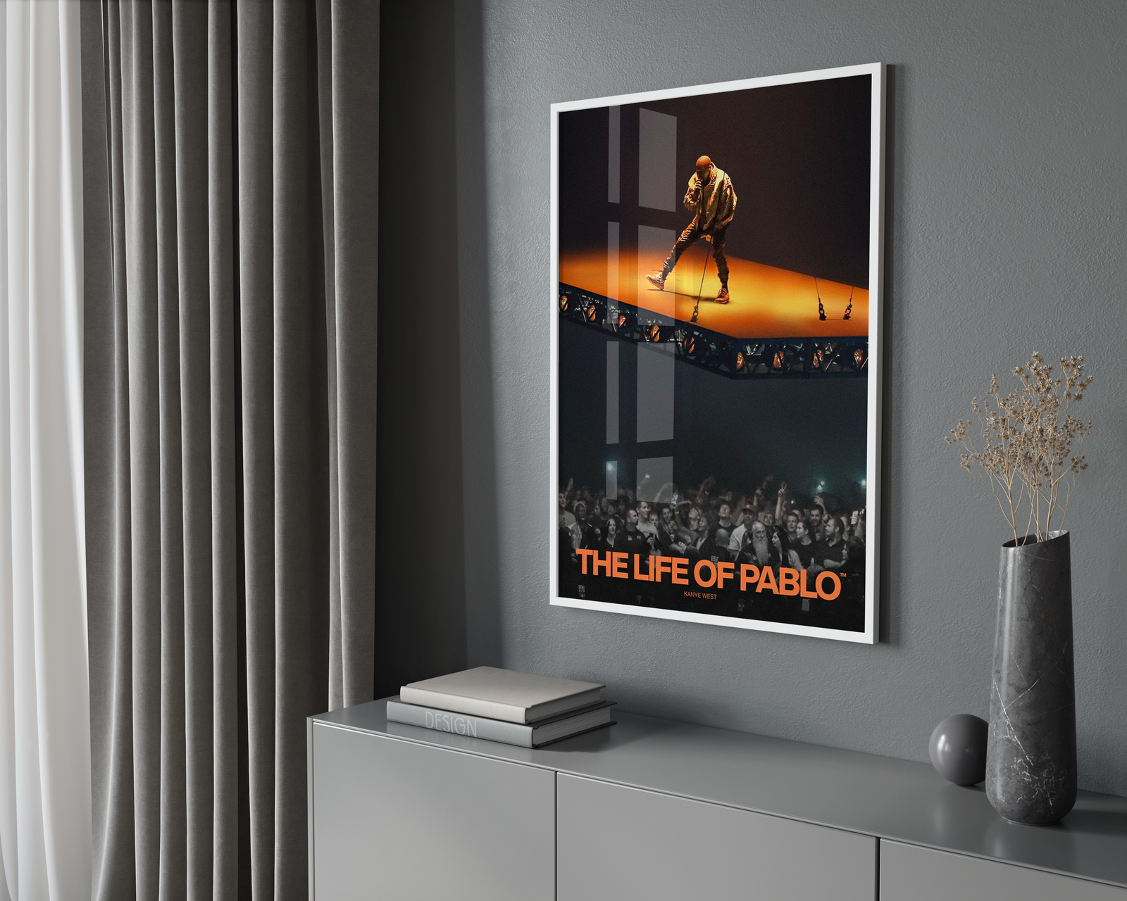 Kanye West The Life of Pablo Performance  | Unframed Bedroom album cover poster print wall art decor