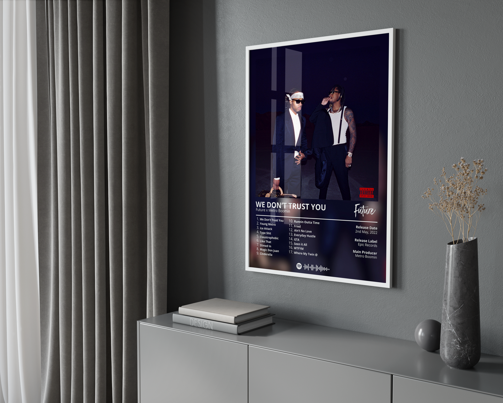 Future X Metro Boomin We Dont Trust You album cover poster print wall art decor