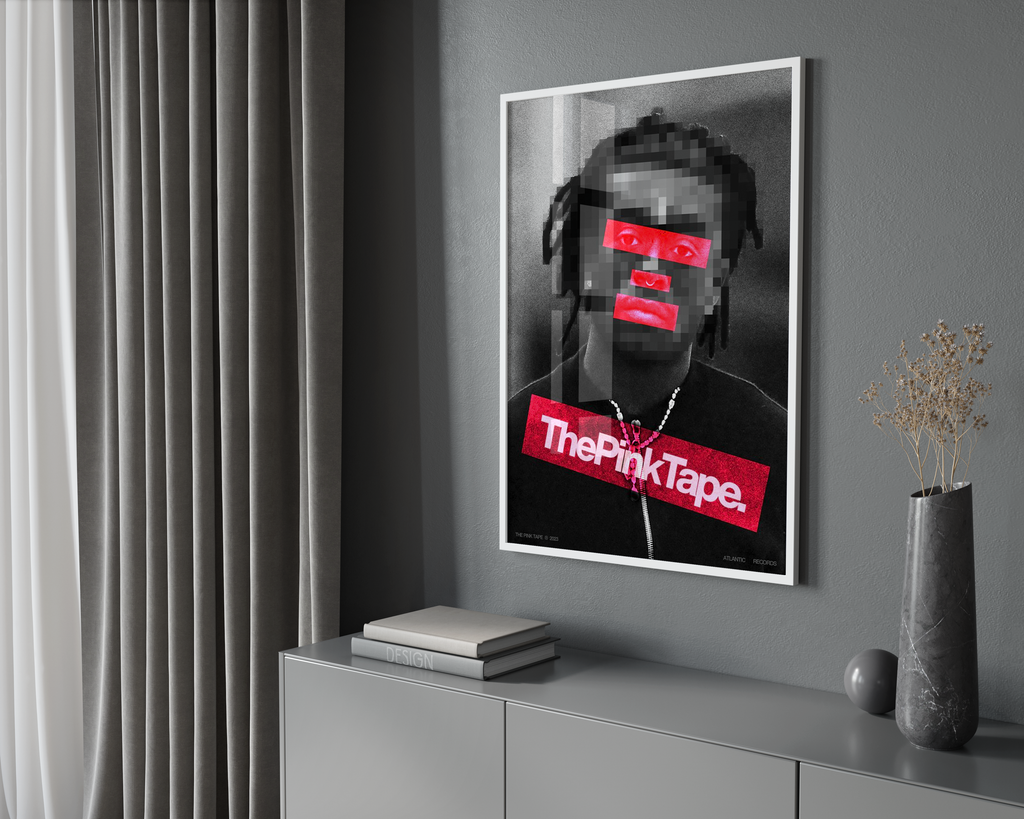Lil Uzi Vert Red Pink Tapes album cover poster print wall art decor