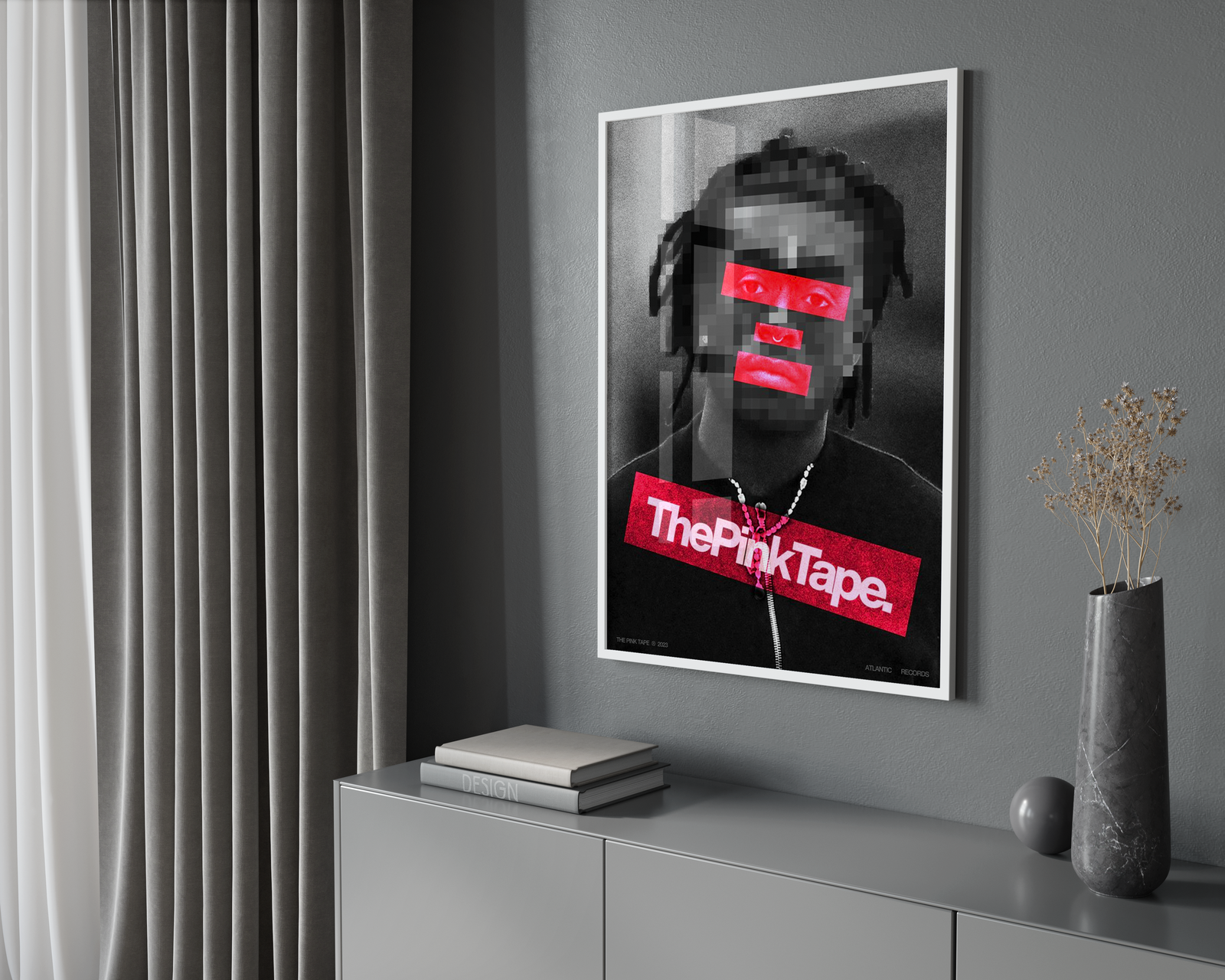 Lil Uzi Vert Red Pink Tapes album cover poster print wall art decor