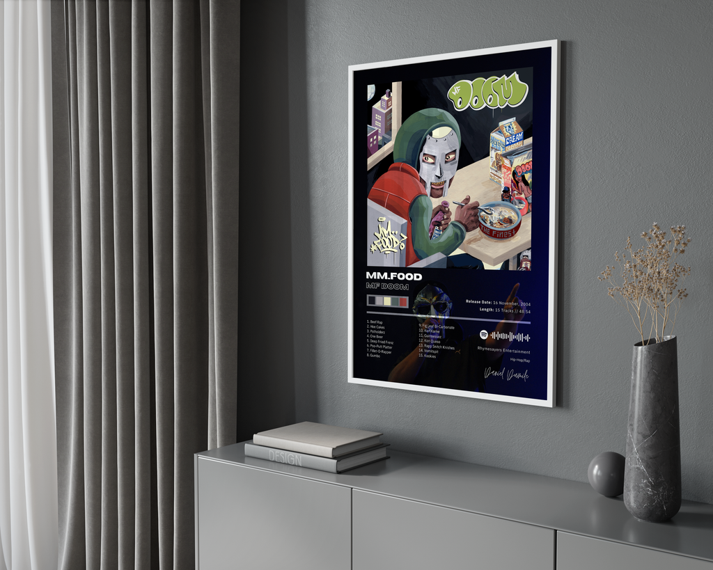 MF DOOM Mm..Food album cover poster print wall art decor