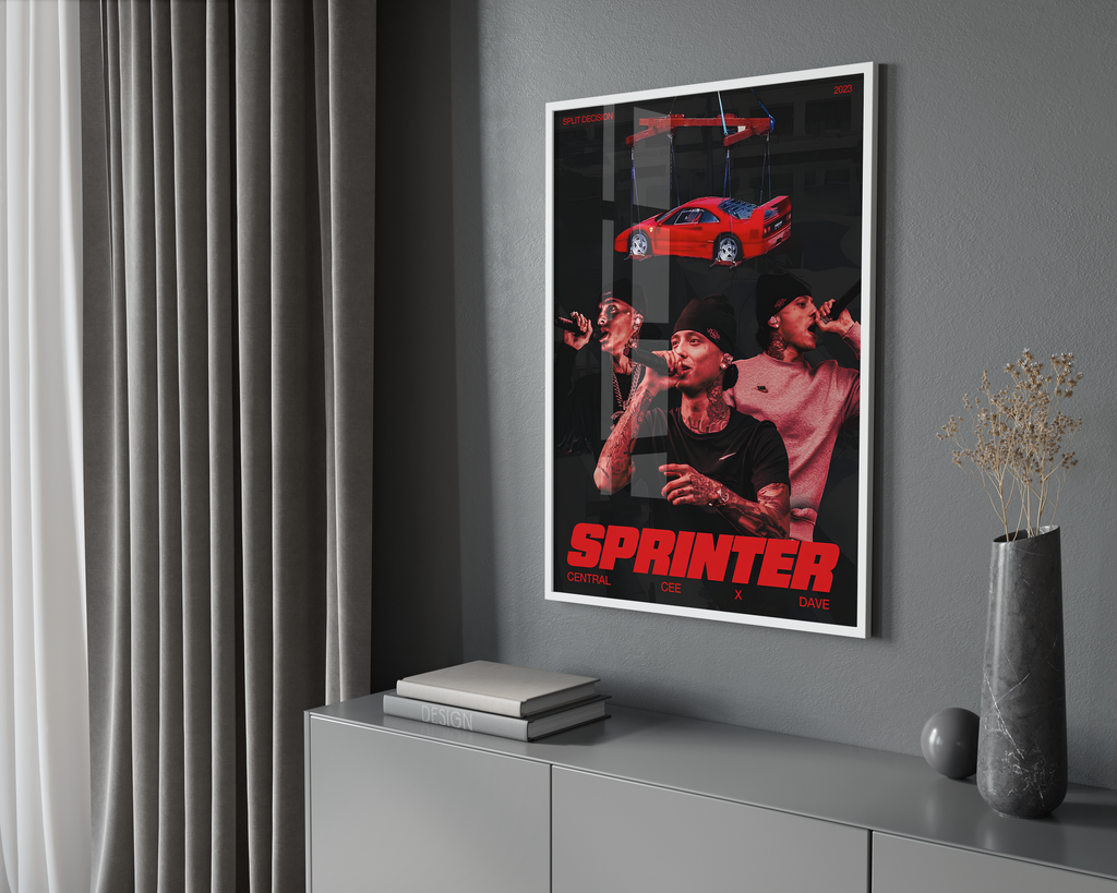 Central Cee - Sprinter Red album cover poster print wall art decor