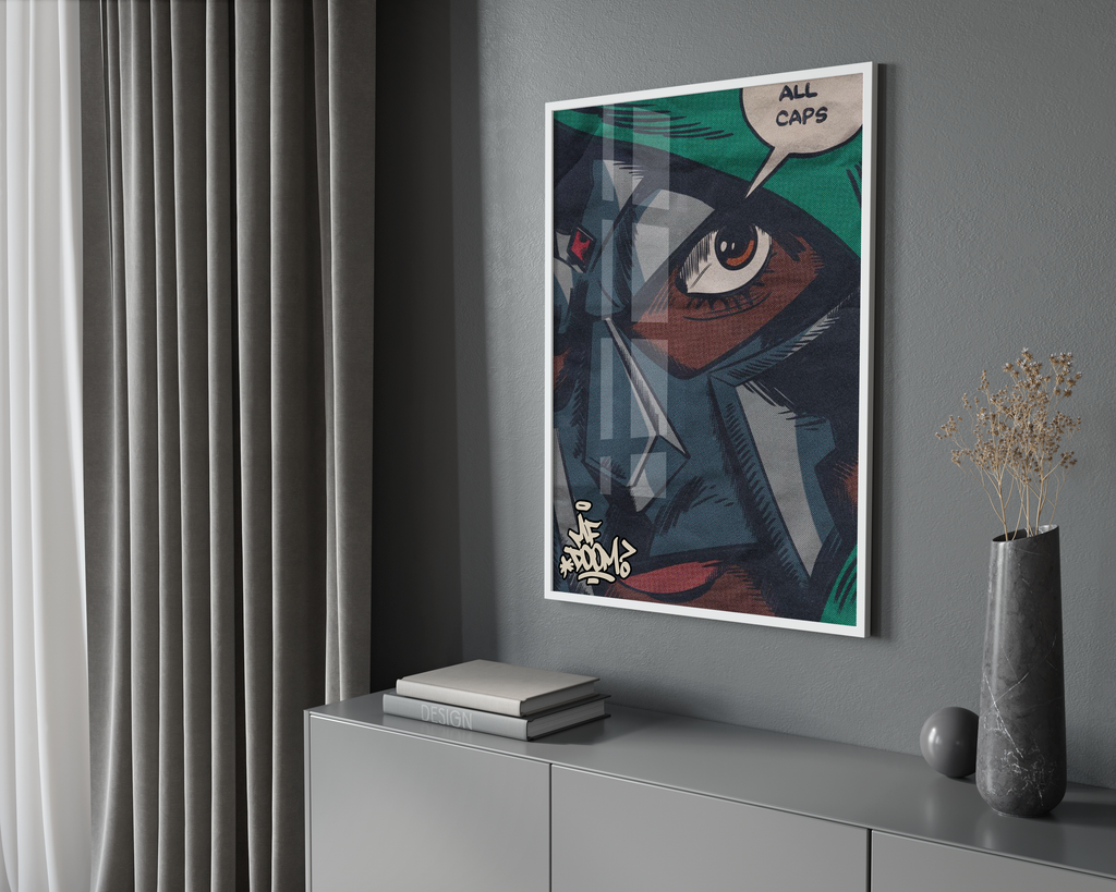 MF DOOM All Caps album cover poster print wall art decor
