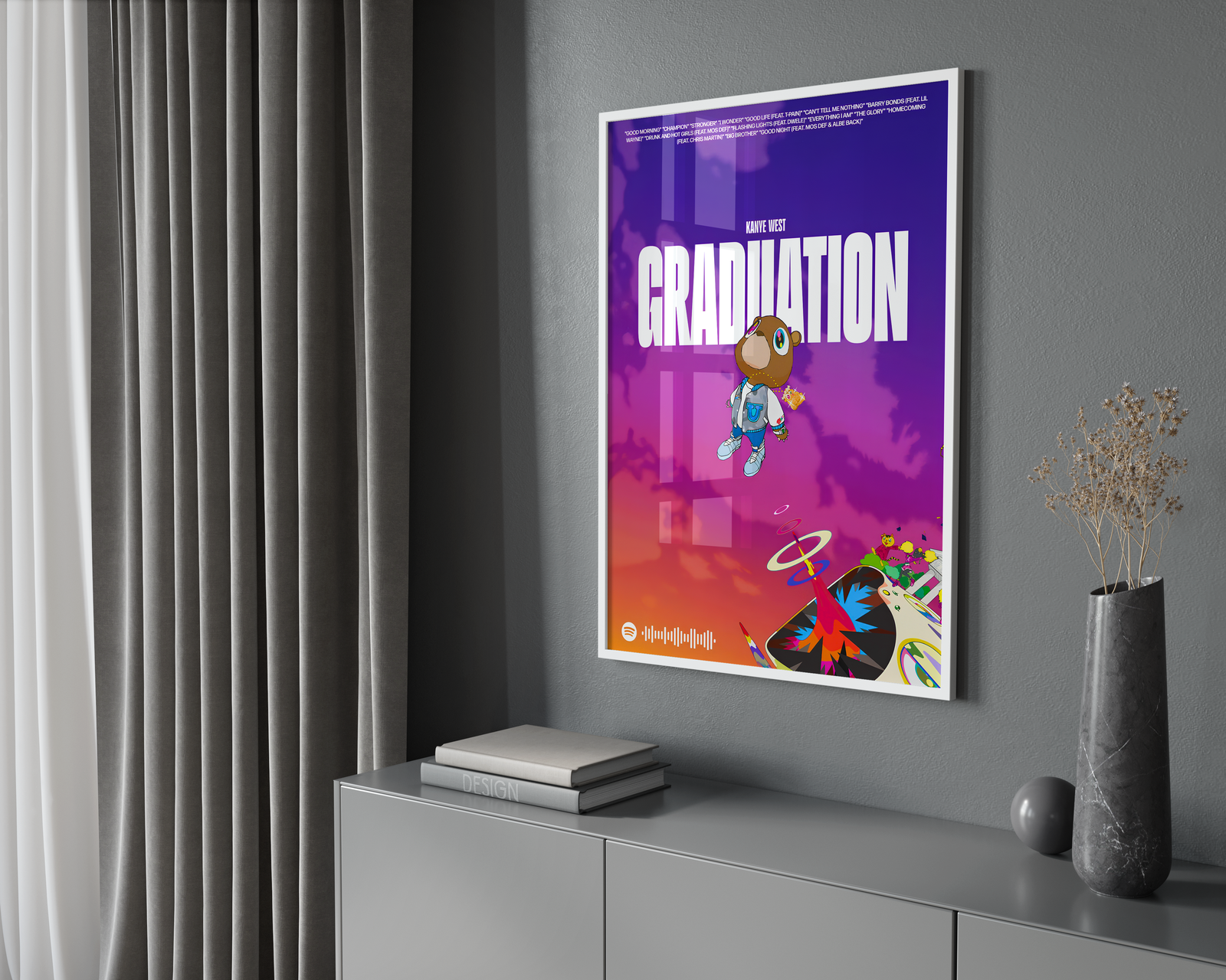 Kanye West Graduation -Inspired  | Unframed Hip Hop album cover poster print wall art decor