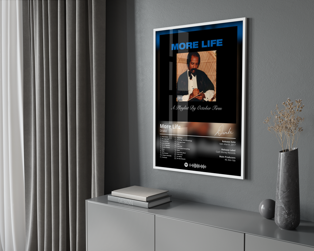 Drake Scorpion Tracklist  | Unframed Bedroom Wall Art album cover poster print wall art decor