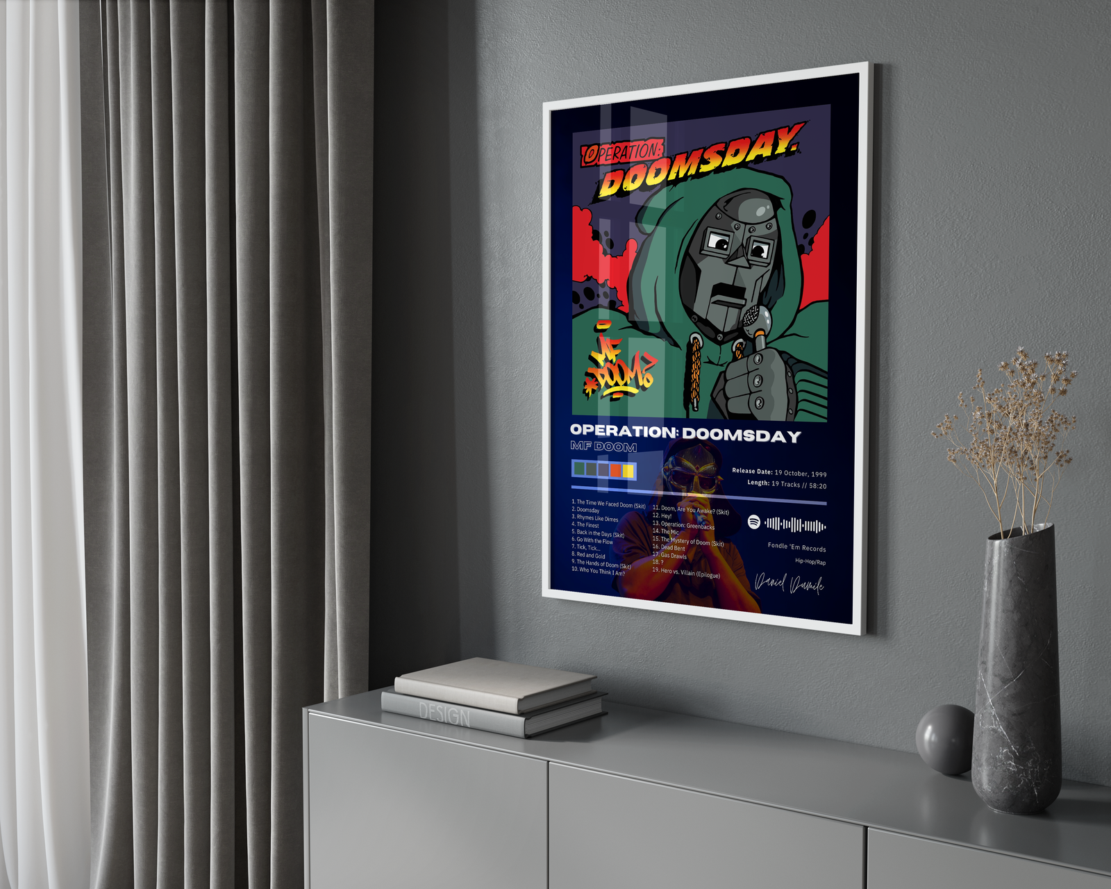 MF DOOM Operation: Doomsday album cover poster print wall art decor