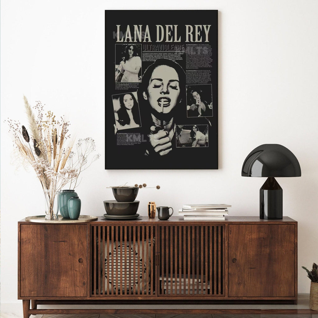 Lana Del Rey Vintage Aesthetic Canvas  | Retro Coquette Room Decor album cover poster print wall art decor