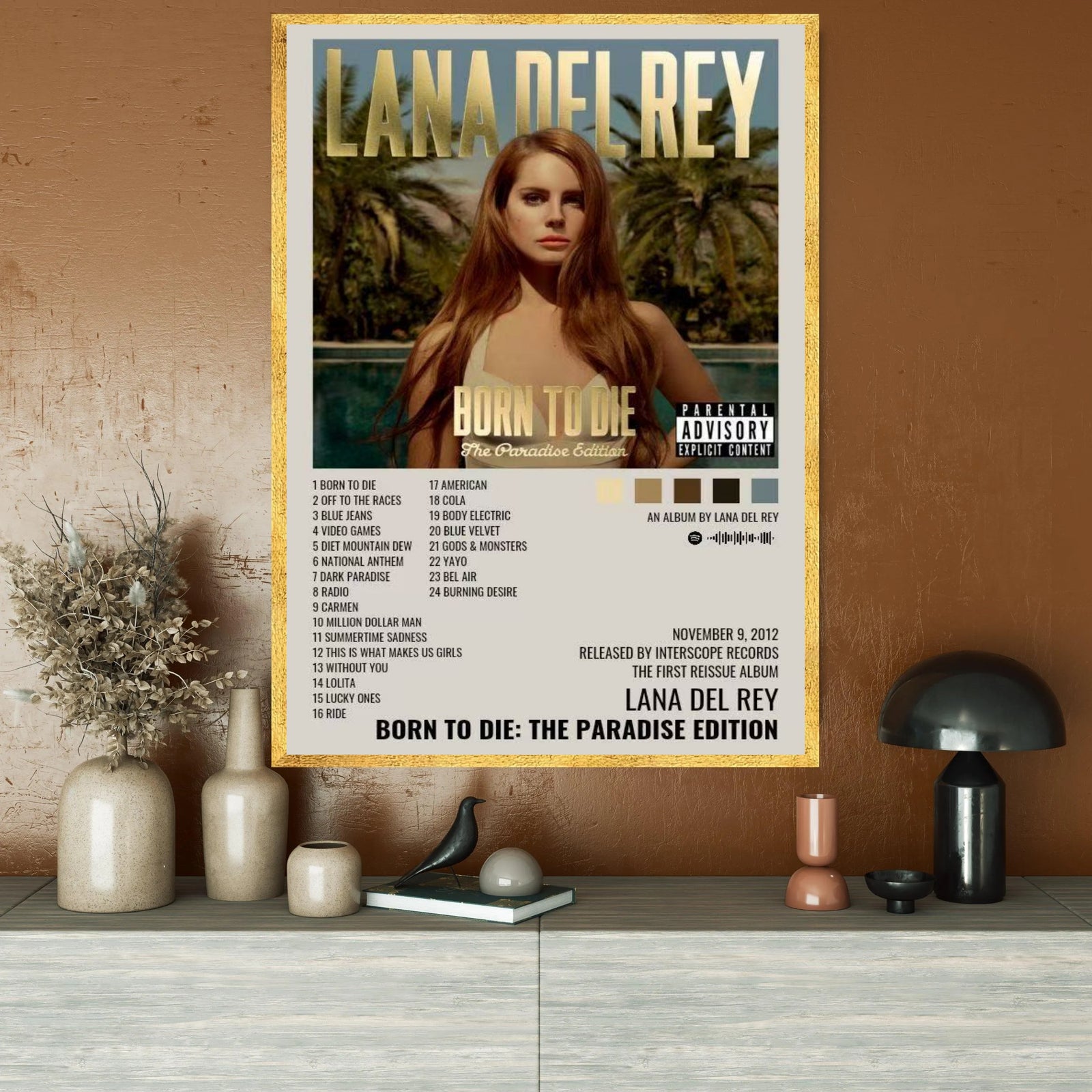 Lana Del Rey Born To Die Paradise Edition  | Unframed Bedroom album cover poster print wall art decor