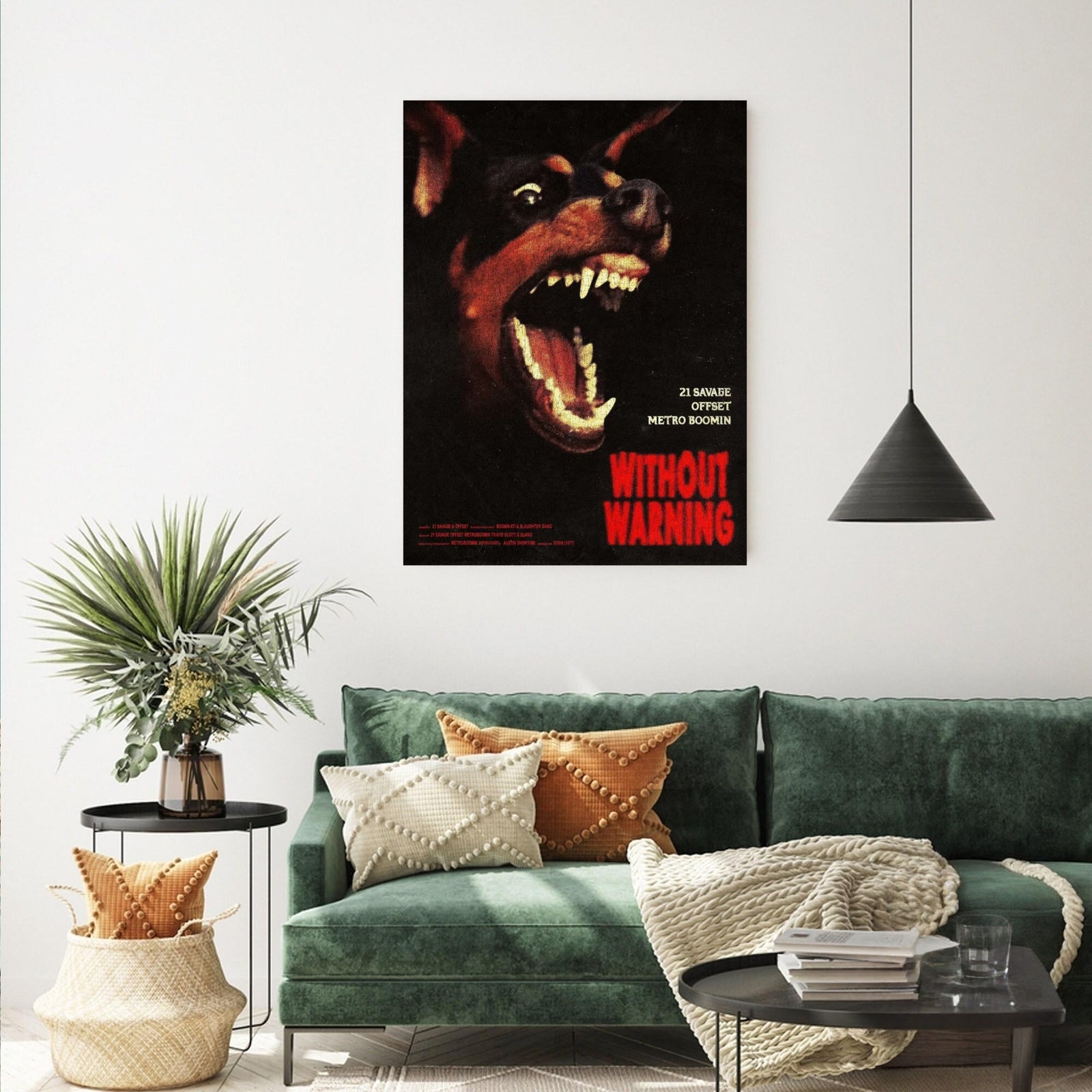 21 Savage Without Warning  Cover Canvas Print - , Offset, Metro Boomin album cover poster print wall art decor