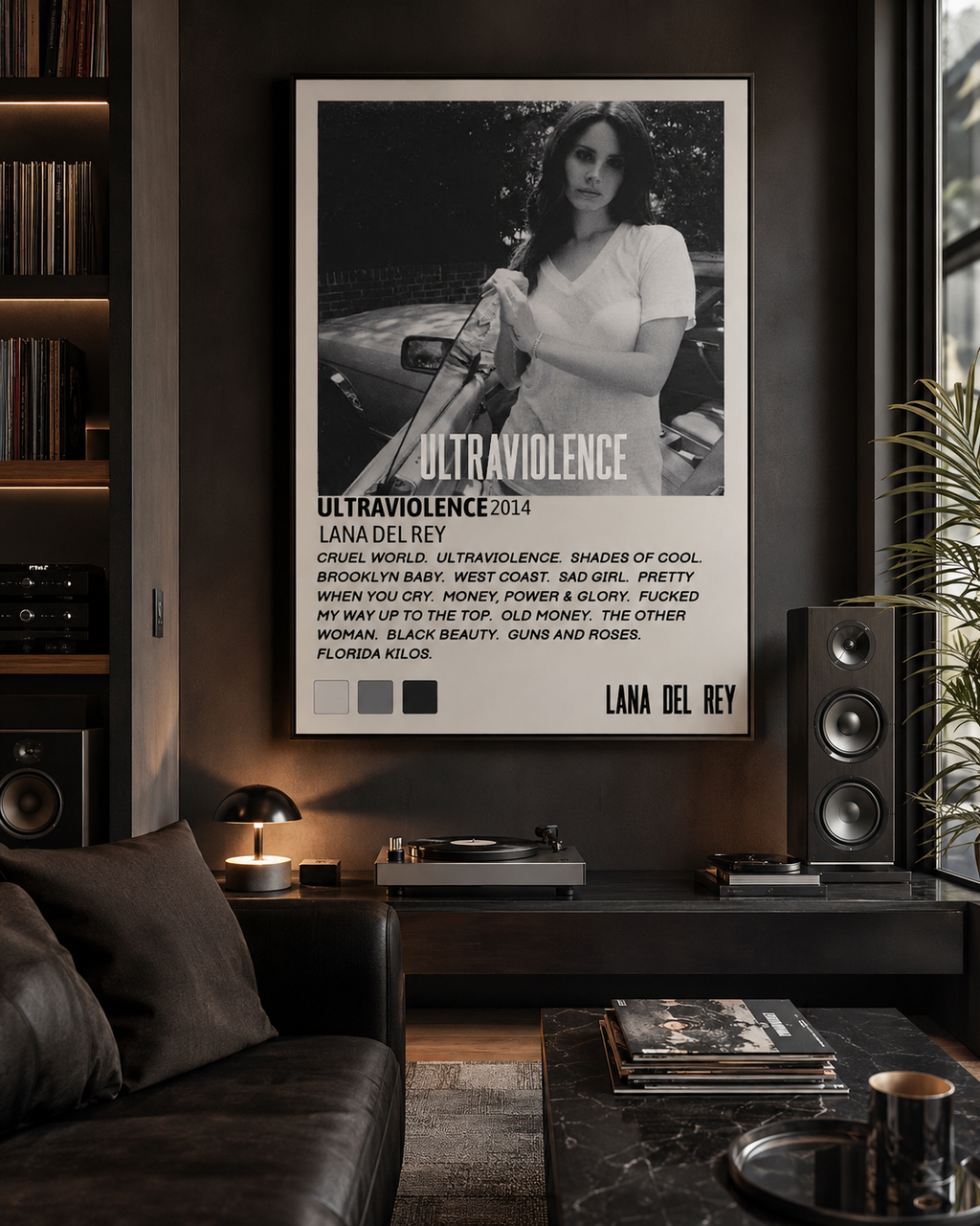 Lana Del Rey Ultraviolence Tracklist  | Unframed Bedroom Wall Art album cover poster print wall art decor