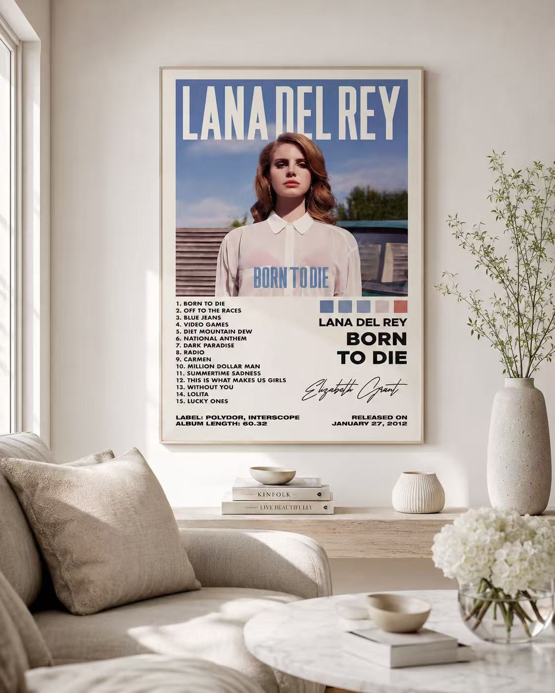 Lana Del Rey Vintage Aesthetic Canvas  | Retro Coquette Room Decor album cover poster print wall art decor