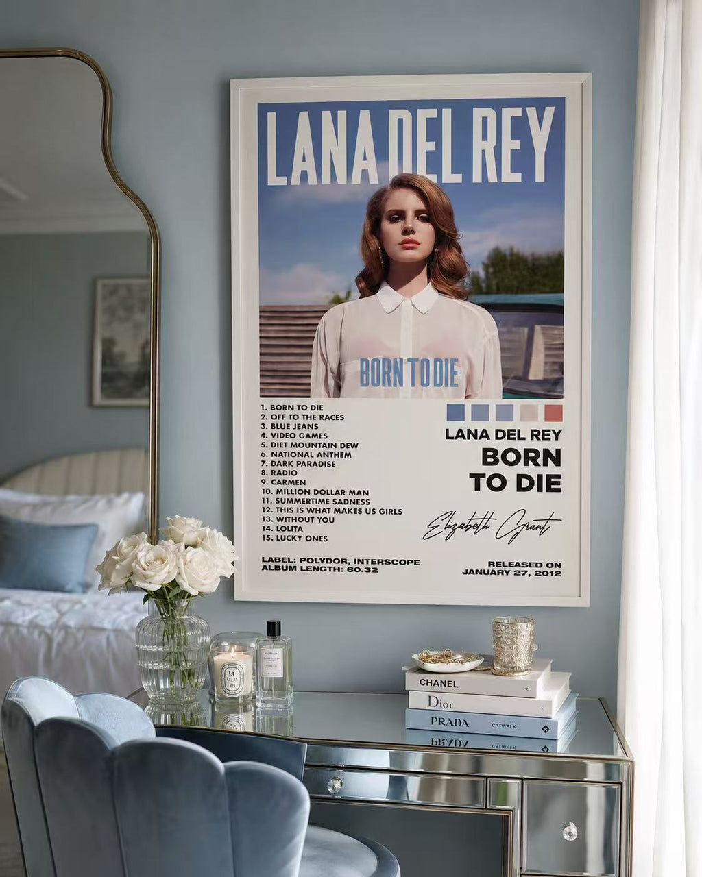 Lana Del Rey Vintage Aesthetic Canvas  | Retro Coquette Room Decor album cover poster print wall art decor