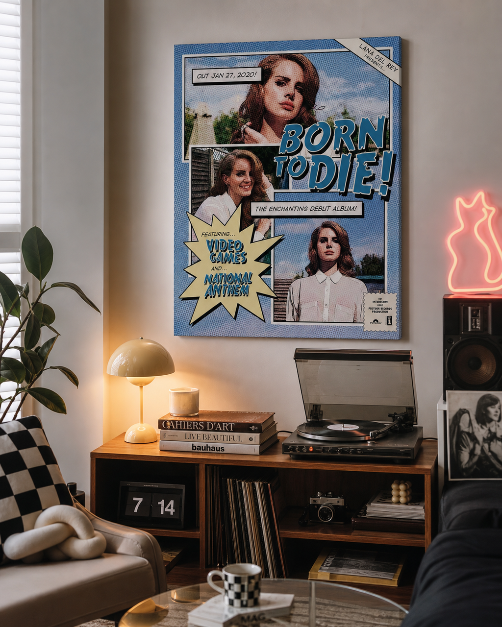 Lana Del Rey Vintage Aesthetic Canvas  | Retro Coquette Room Decor album cover poster print wall art decor