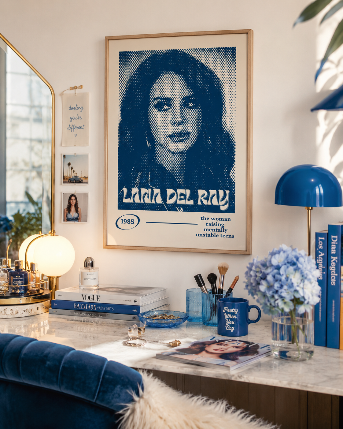 Lana Del Rey Retro Coquette  | Unframed Bedroom album cover poster print wall art decor