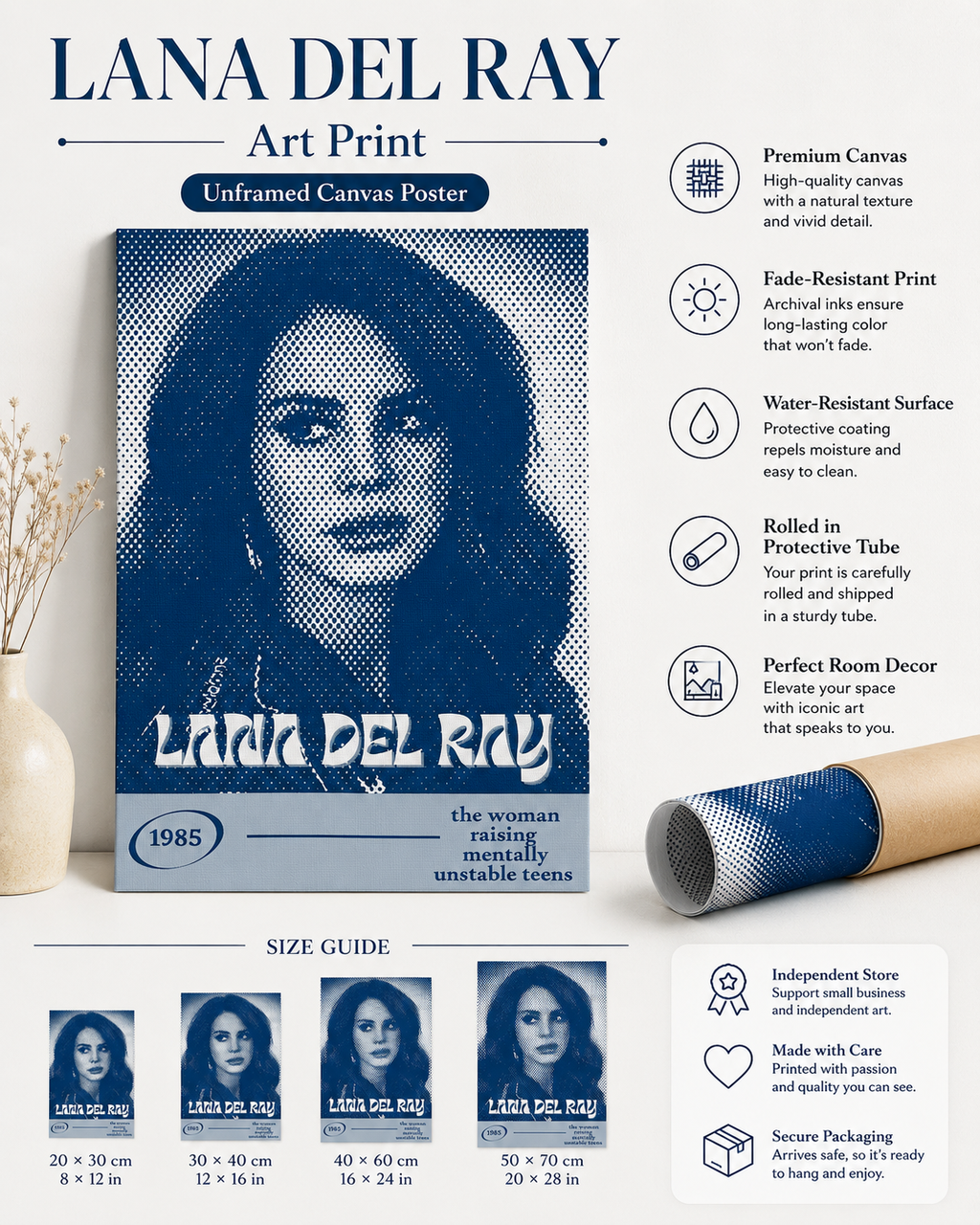 Lana Del Rey Retro Coquette  | Unframed Bedroom Wall Art album cover poster print wall art decor