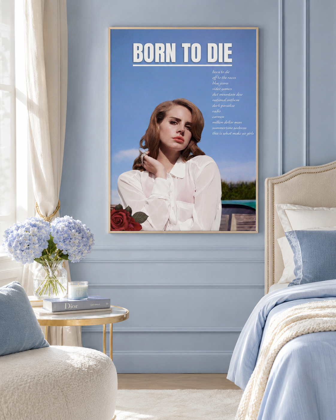Lana Del Rey Born To Die  Cover   | Vintage Music Decor for Fans album cover poster print wall art decor