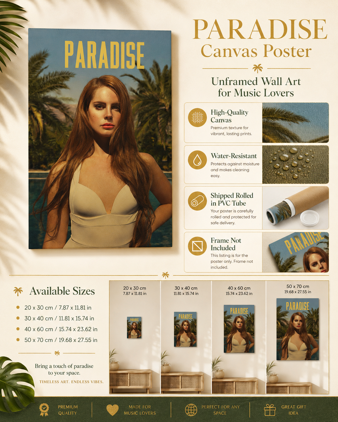 Lana Del Rey Vintage Aesthetic Canvas  | Retro Coquette Room Decor album cover poster print wall art decor
