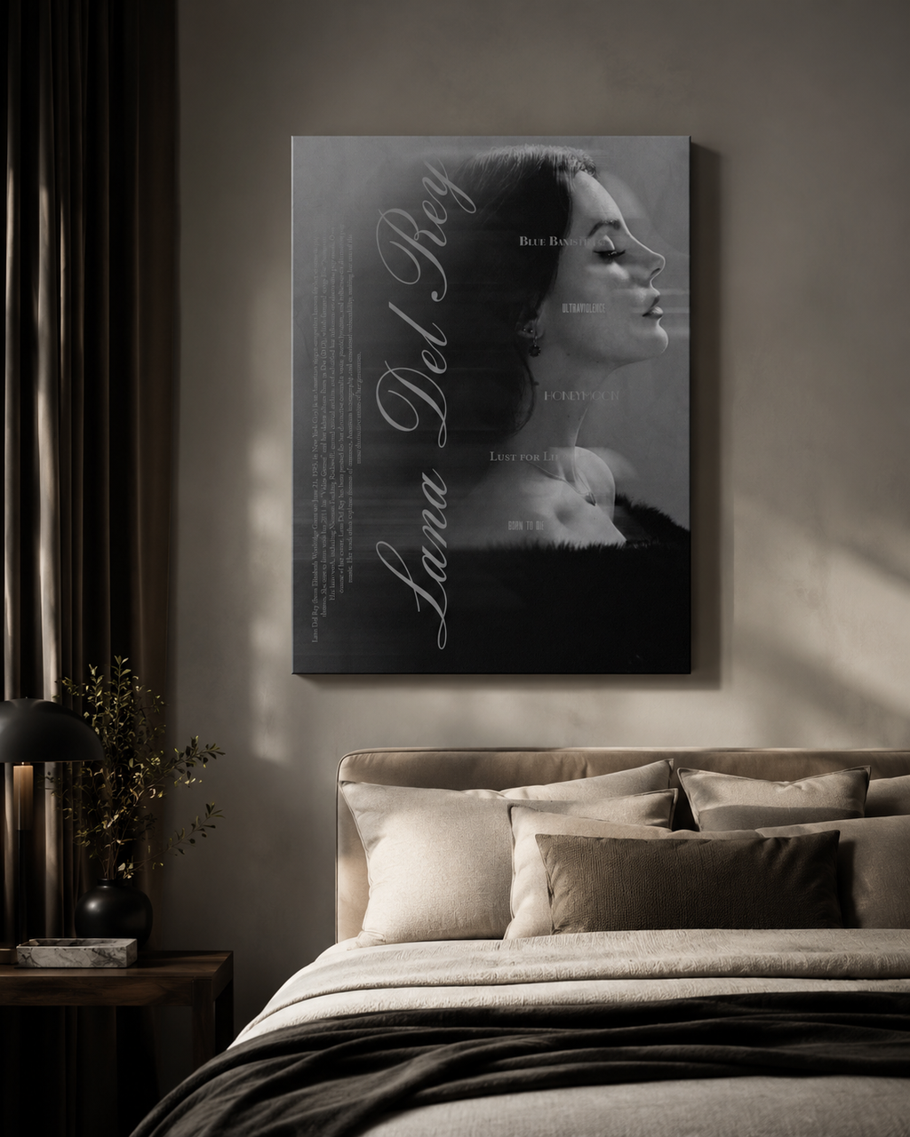 Lana Del Rey Discography Wall Art | Vintage  Cover Canvas  for Music Fans album cover poster print wall art decor