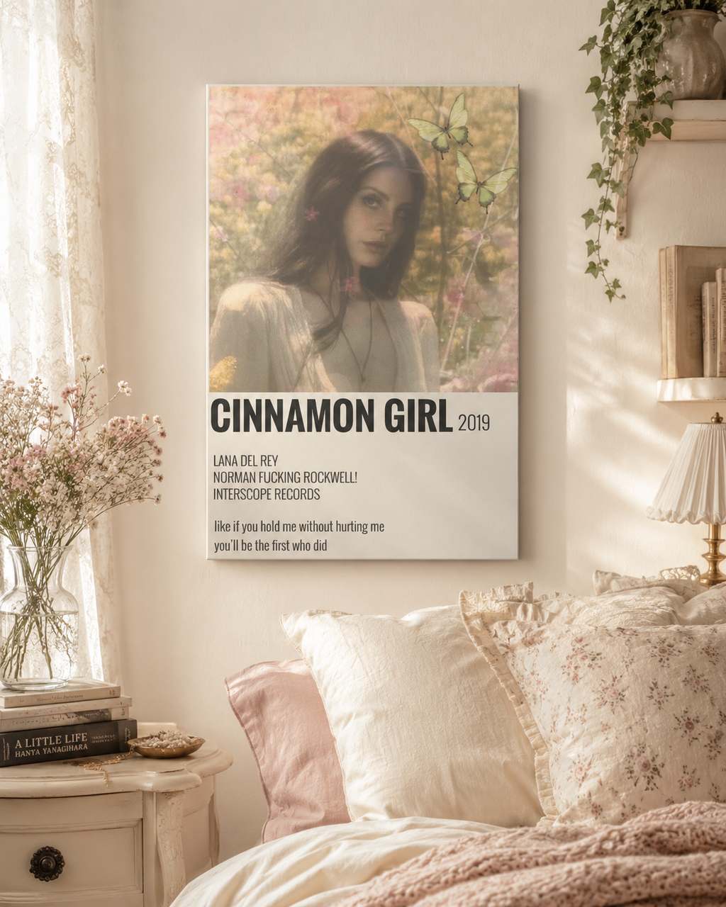 Lana Del Rey Cinnamon Girl Wall Art | Norman Fucking Rockwell! Song  for Music Fans & Aesthetic Room Decor album cover poster print wall art decor
