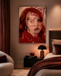 Lana Del Rey Red Double Exposure Wall Art | Retro Trippy Canvas Poster for Edgy Aesthetic Room Decor poster wall art print room decor