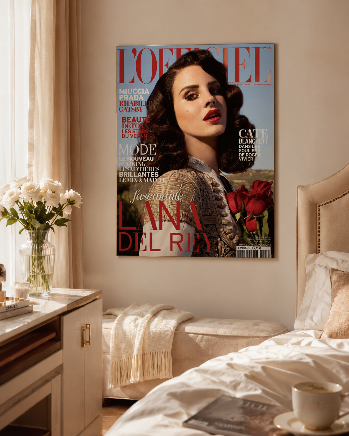 Lana Del Rey LOfficiel Paris  | Vintage French Magazine Cover  for Luxury Aesthetic Decor album cover poster print wall art decor
