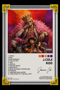 J. Cole KOD Pirate Crew Anime Mashup Poster album cover wall art print