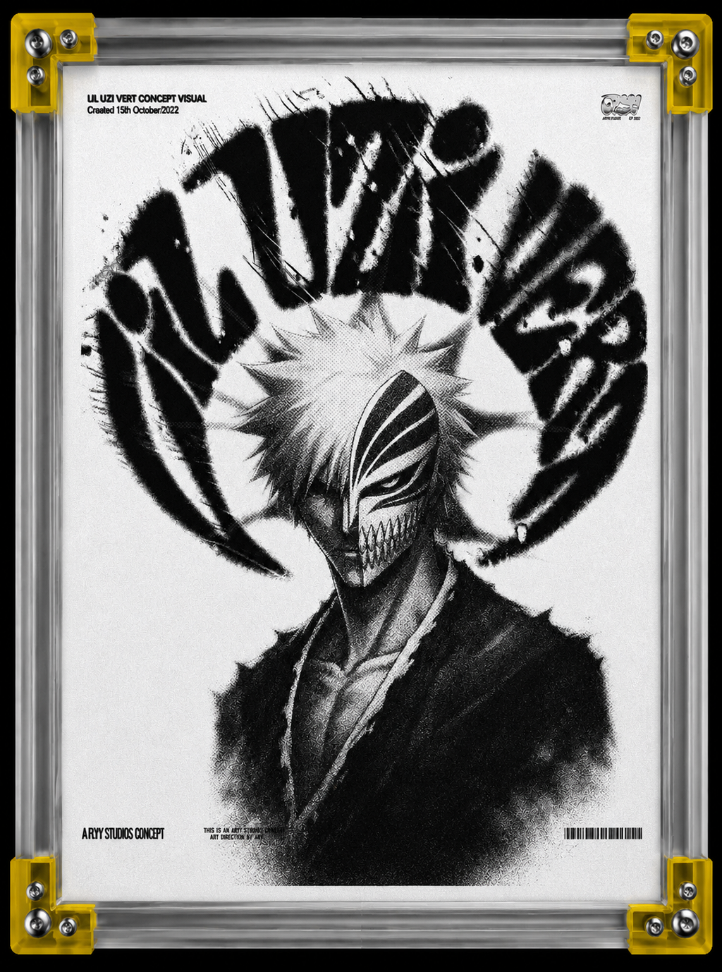 Lil Uzi Vert Anime Wall Art - Ichigo Kurosaki Bleach Concept Visual album cover poster print wall art decor