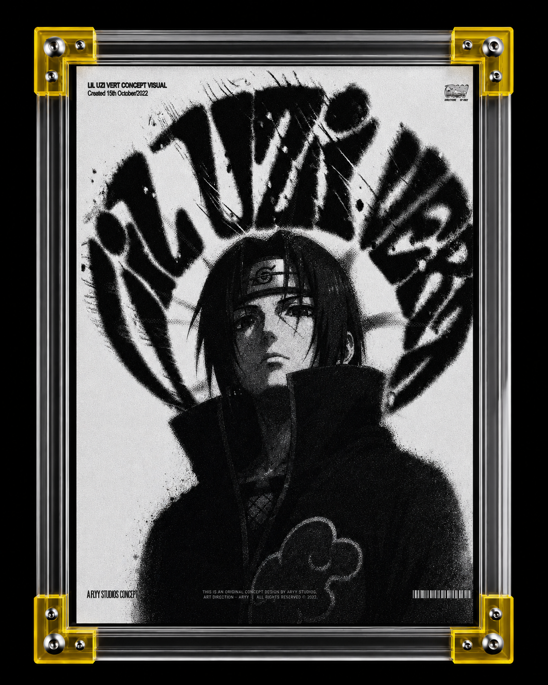 Lil Uzi Vert Anime Wall Art - Itachi Uchiha Naruto Concept Visual  album cover poster print wall art decor