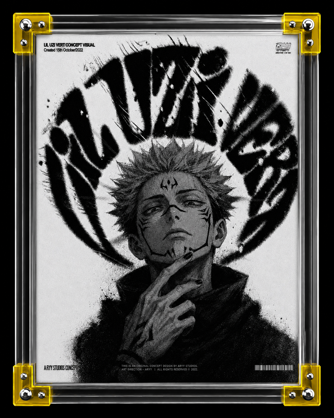 Lil Uzi Vert Anime Wall Art - Ryomen Sukuna Jujutsu Kaisen Concept Visual  album cover poster print wall art decor