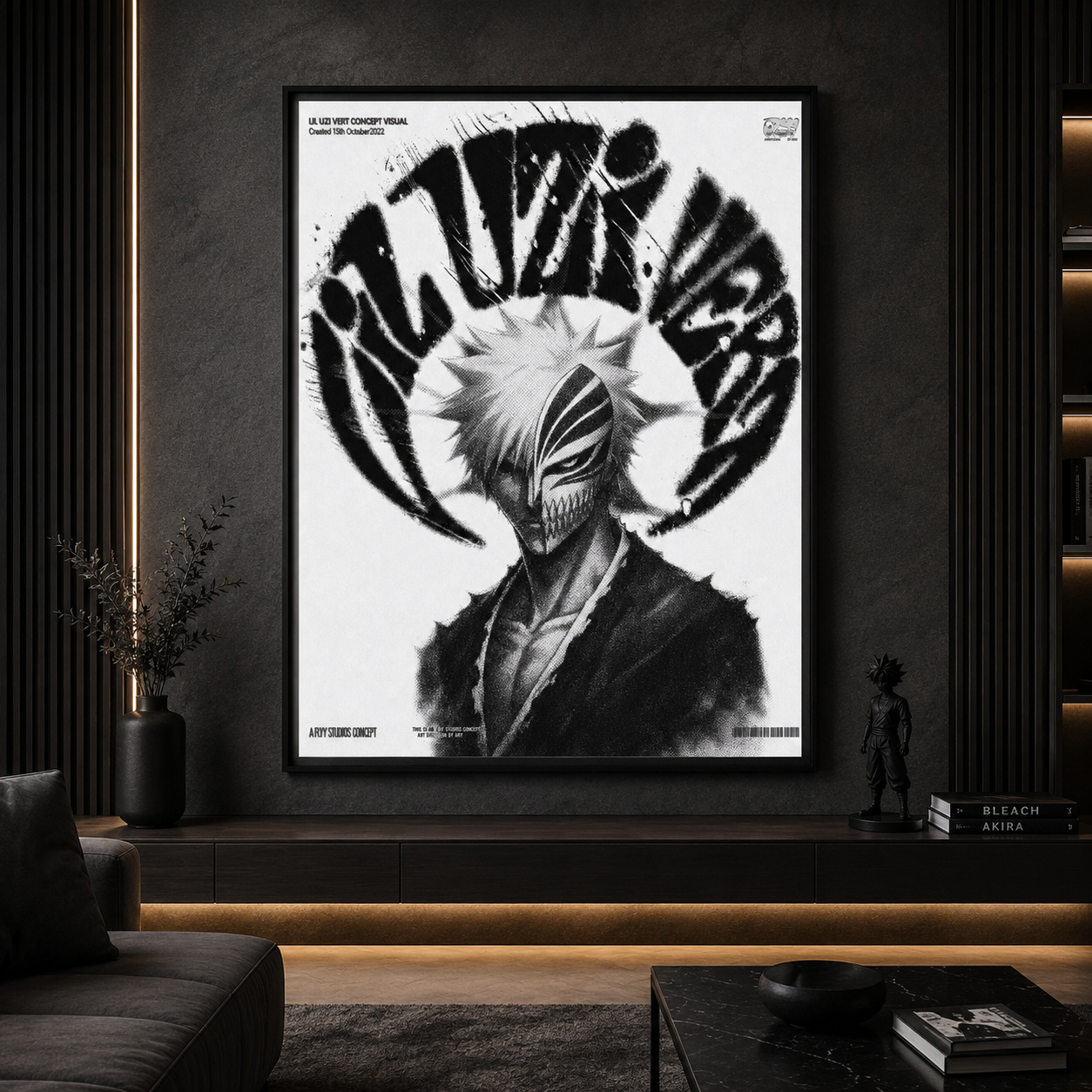 Lil Uzi Vert Anime Wall Art - Ichigo Kurosaki Bleach Concept Visual  album cover poster print wall art decor