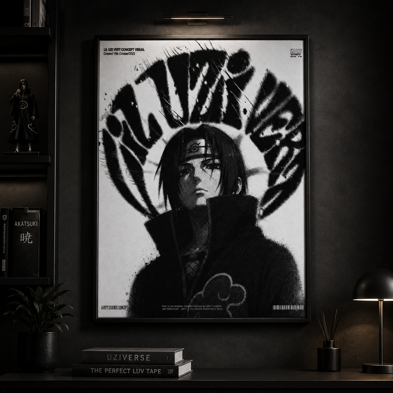 Lil Uzi Vert Anime Wall Art - Itachi Uchiha Naruto Concept Visual  album cover poster print wall art decor