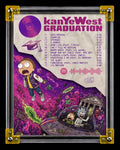 Kanye West Graduation Rick and Morty Inspired Tracklist Poster | Unframed Sci-Fi Wall Art
