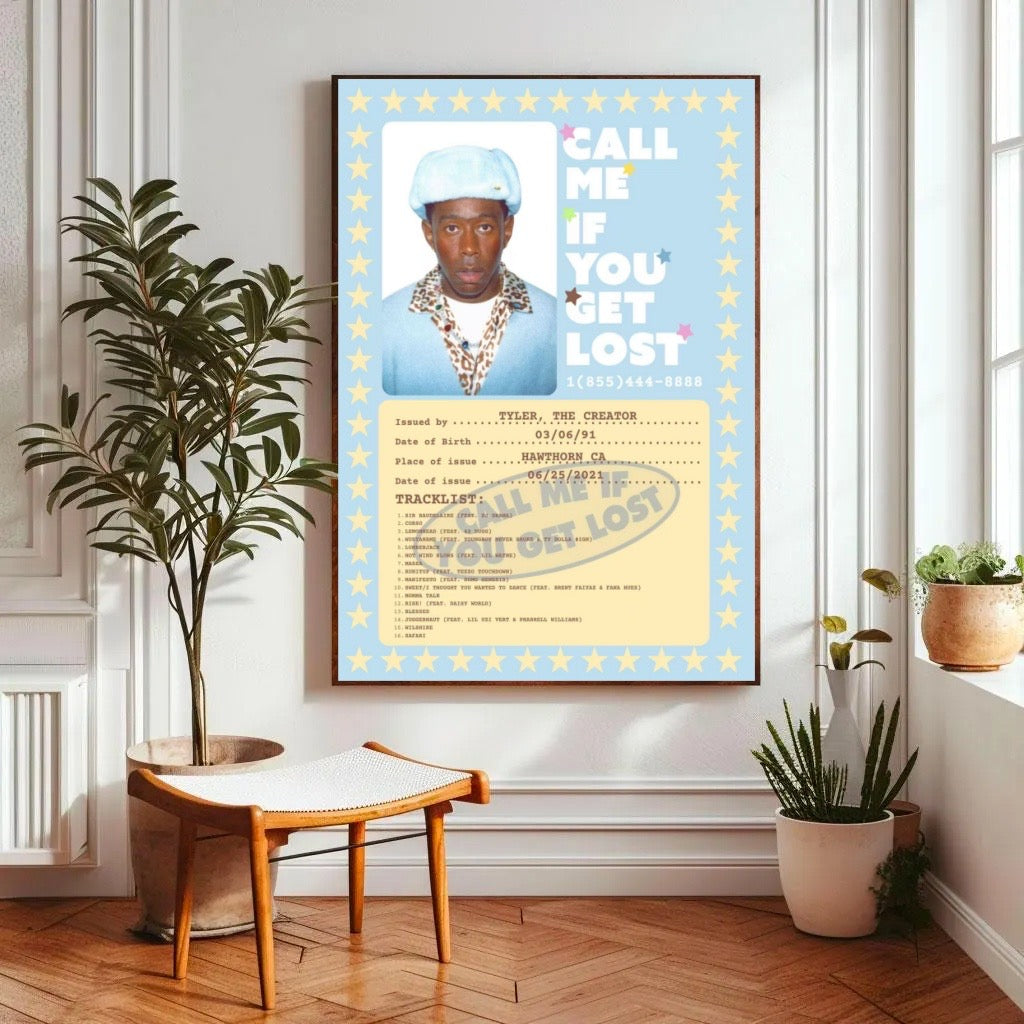 Tyler, The Creator Call Me If You Get Lost ID Card album cover poster print wall art decor