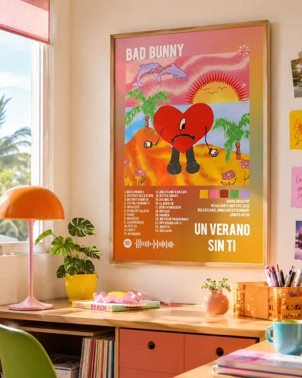 Bad Bunny Un Verano Sin Ti   | Unframed Bedroom Wall Art album cover poster print wall art decor
